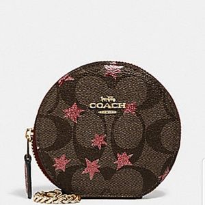 🤩Round Coin Case canvas and star print🤩
